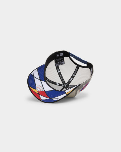New Era Houston Astros 'Retro Mosaic' 9FORTY A-Frame Trucker Snapback White/Black