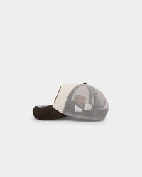 New Era Houston Astros '2-Tone Corduroy' Trucker Snapback Chrome/Walnut