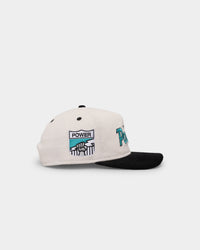 New Era Port Adelaide Power "AFL Cord Script" Golfer Snapback Chrome/OTC