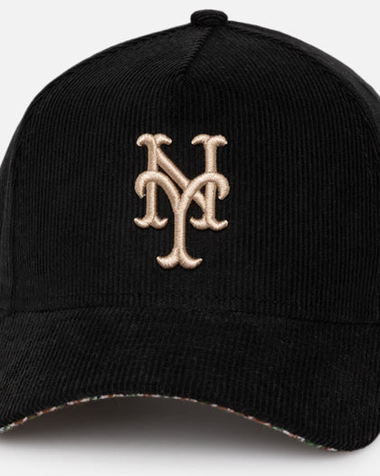 New Era New York Mets 'Black Cord Plaid UV' 9FORTY A-Frame Snapback Black/Plaid