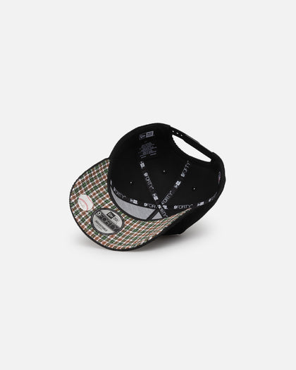 New Era New York Mets 'Black Cord Plaid UV' 9FORTY A-Frame Snapback Black/Plaid