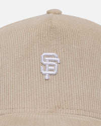 New Era San Francisco Giants 'Micro Cord Cream' 9FORTY A-Frame Snapback Cream/White
