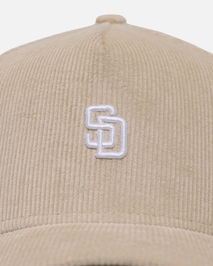 New Era San Diego Padres 'Micro Cord Cream' 9FORTY A-Frame Snapback Cream/White