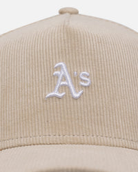 New Era Oakland Athletics 'Micro Cord Cream' 9FORTY A-Frame Snapback Cream/White