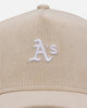 New Era Oakland Athletics 'Micro Cord Cream' 9FORTY A-Frame Snapback Cream/White