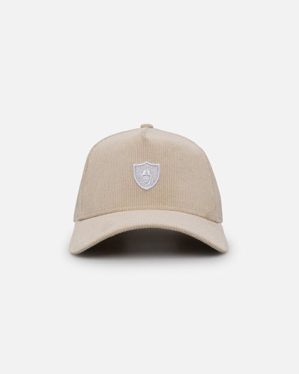 New Era Las Vegas Raiders 'Micro Cord Cream' 9FORTY A-Frame Snapback Cream/White