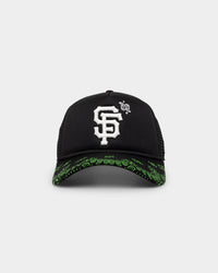 New Era San Francisco Giants 'Glow In The Dark' 9FORTY A-Frame Trucker Snapback Black/Neon Green