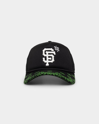 New Era San Francisco Giants 'Glow In The Dark' 9FORTY A-Frame Trucker Snapback Black/Neon Green