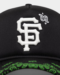 New Era San Francisco Giants 'Glow In The Dark' 9FORTY A-Frame Trucker Snapback Black/Neon Green