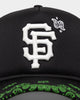 New Era San Francisco Giants 'Glow In The Dark' 9FORTY A-Frame Trucker Snapback Black/Neon Green