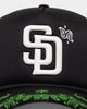 New Era San Diego Padres 'Glow In The Dark' 9FORTY A-Frame Trucker Snapback Black/Neon Green