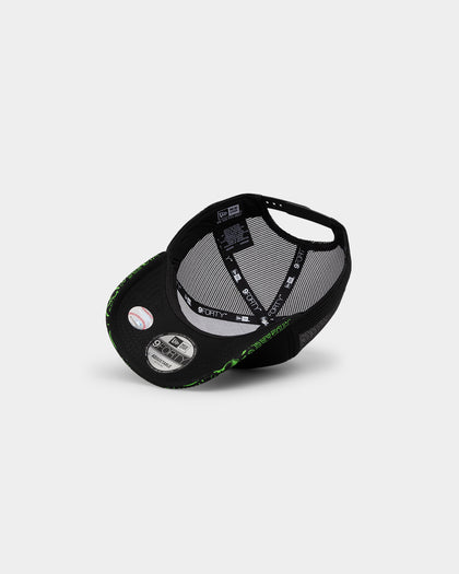 New Era San Diego Padres 'Glow In The Dark' 9FORTY A-Frame Trucker Snapback Black/Neon Green