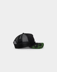 New Era Oakland Athletics 'Glow In The Dark' 9FORTY A-Frame Trucker Snapback Black/Neon Green