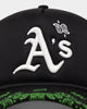 New Era Oakland Athletics 'Glow In The Dark' 9FORTY A-Frame Trucker Snapback Black/Neon Green
