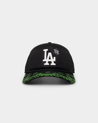 New Era Los Angeles Dodgers 'Glow In The Dark' 9FORTY A-Frame Trucker Snapback Black/Neon Green