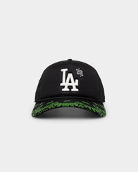 New Era Los Angeles Dodgers 'Glow In The Dark' 9FORTY A-Frame Trucker Snapback Black/Neon Green