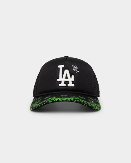 New Era Los Angeles Dodgers 'Glow In The Dark' 9FORTY A-Frame Trucker Snapback Black/Neon Green