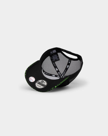 New Era Los Angeles Dodgers 'Glow In The Dark' 9FORTY A-Frame Trucker Snapback Black/Neon Green