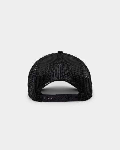 New Era Atlanta Braves 'Glow In The Dark' 9FORTY A-Frame Trucker Snapback Black/Neon Green