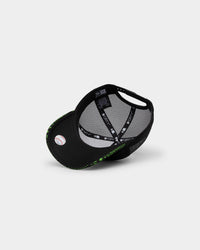 New Era Atlanta Braves 'Glow In The Dark' 9FORTY A-Frame Trucker Snapback Black/Neon Green