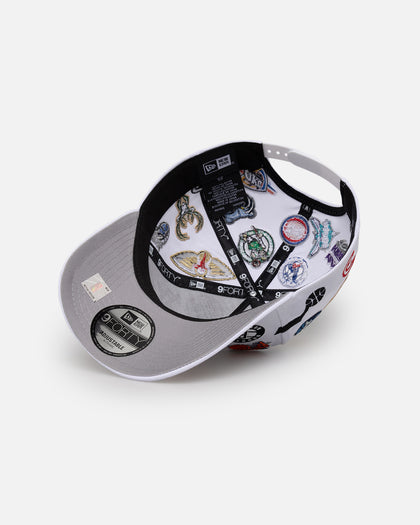 New Era NBA All Over 9FORTY A-Frame Snapback White