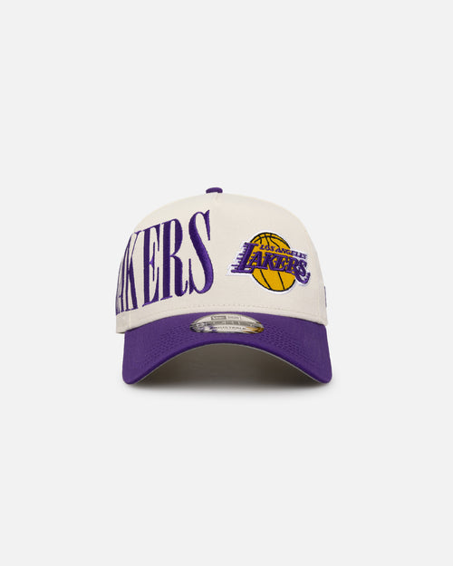 New Era Los Angeles Lakers 'Tall Text' 9FORTY A-Frame Snapback Chrome White/OTC