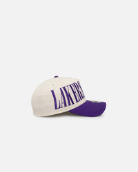 New Era Los Angeles Lakers 'Tall Text' 9FORTY A-Frame Snapback Chrome White/OTC
