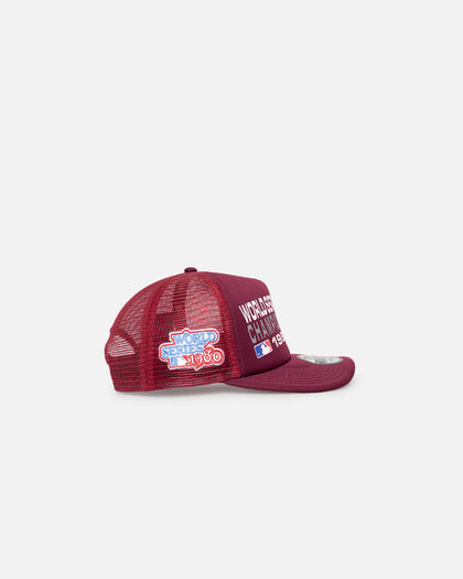 New Era Philadelphia Pillies 'Puff Print' Pre-Curved Golfer Trucker Snapback Russet