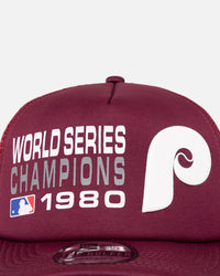 New Era Philadelphia Pillies 'Puff Print' Pre-Curved Golfer Trucker Snapback Russet