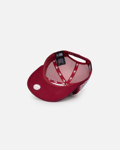 New Era Philadelphia Pillies 'Puff Print' Pre-Curved Golfer Trucker Snapback Russet