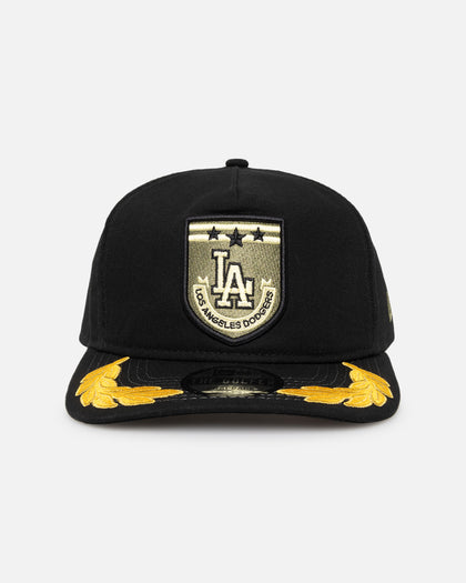 New Era Los Angeles Dodgers 'Military Patch' Pre-Curved Golfer Snapback Black