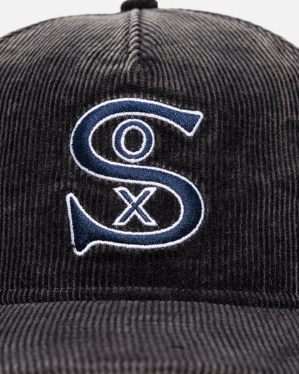 New Era Chicago White Sox 'Washed Corduroy Golfer' Pre-Curved Golfer Snapback Washed Black