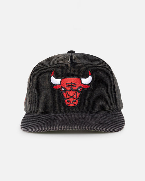 New Era Chicago Bulls 'Washed Corduroy Golfer' Pre-Curved Golfer Snapback Washed Black