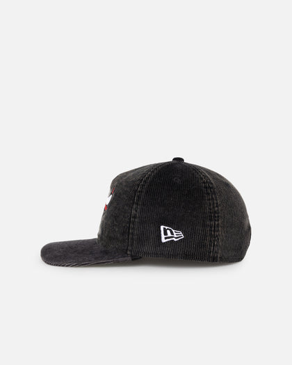 New Era Chicago Bulls 'Washed Corduroy Golfer' Pre-Curved Golfer Snapback Washed Black