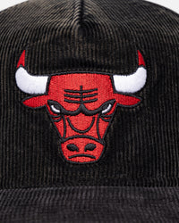 New Era Chicago Bulls 'Washed Corduroy Golfer' Pre-Curved Golfer Snapback Washed Black