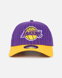 New Era Los Angeles Lakers '2-Tone Pinstripe' 9FORTY A-Frame Snapback Pinstripe