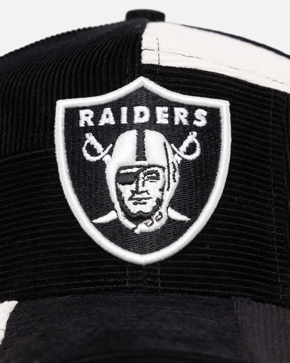 New Era Las Vegas Raiders 'Patchwork Corduroy' 9FORTY A-Frame Snapback Black/Cream