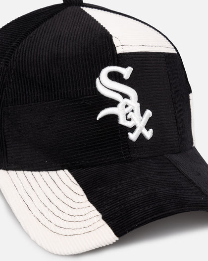 New Era Chicago White Sox 'Patchwork Corduroy' 9FORTY A-Frame Snapback Black/Cream
