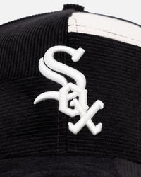 New Era Chicago White Sox 'Patchwork Corduroy' 9FORTY A-Frame Snapback Black/Cream