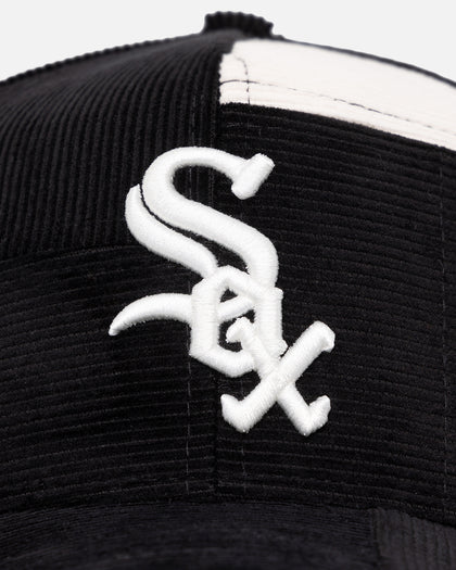New Era Chicago White Sox 'Patchwork Corduroy' 9FORTY A-Frame Snapback Black/Cream