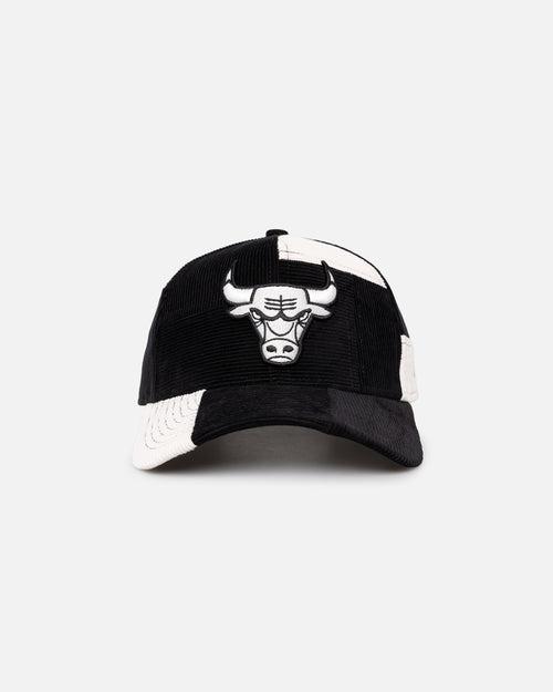 New Era Chicago Bulls 'Patchwork Corduroy' 9FORTY A-Frame Snapback Black/Cream