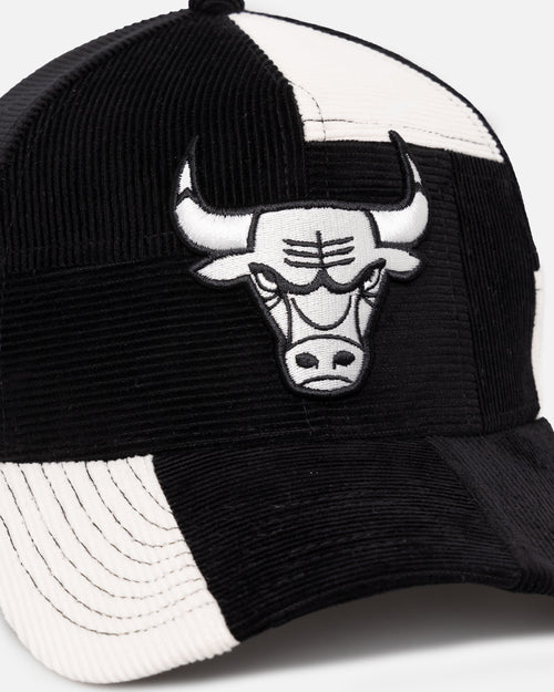New Era Chicago Bulls 'Patchwork Corduroy' 9FORTY A-Frame Snapback Black/Cream