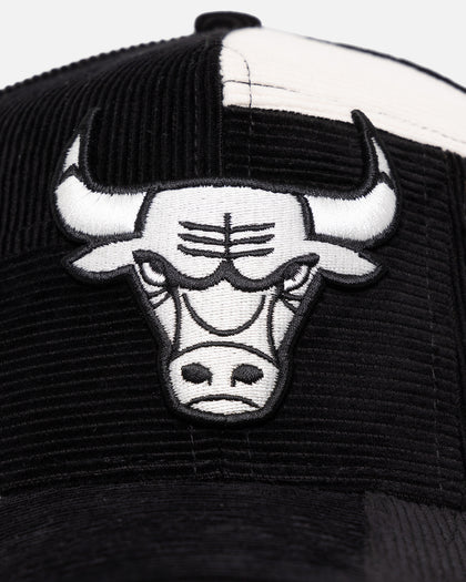 New Era Chicago Bulls 'Patchwork Corduroy' 9FORTY A-Frame Snapback Black/Cream