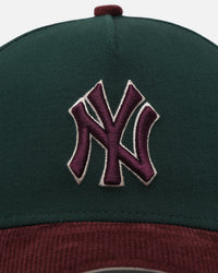 New Era New York Yankees 'Rhubarb Cord' 9FORTY A-Frame Snapback Dark Green