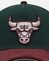 New Era Chicago Bulls 'Rhubarb Cord' 9FORTY A-Frame Snapback Dark Green