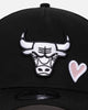 New Era Chicago Bulls 'Pink Satin Hearts' 9FORTY A-Frame Snapback Black/White