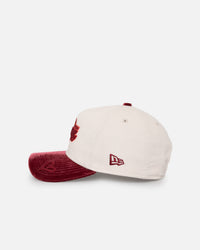 New Era Los Angeles Lakers 'Premium Corduroy Velvet' 9FORTY A-Frame Snapback Chrome White/Cardinal
