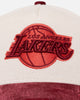 New Era Los Angeles Lakers 'Premium Corduroy Velvet' 9FORTY A-Frame Snapback Chrome White/Cardinal