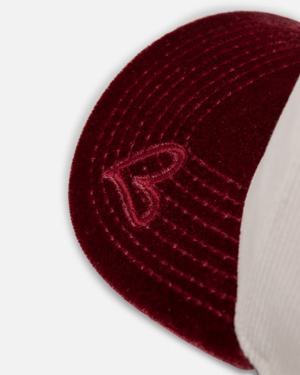 New Era Los Angeles Lakers 'Premium Corduroy Velvet' 9FORTY A-Frame Snapback Chrome White/Cardinal