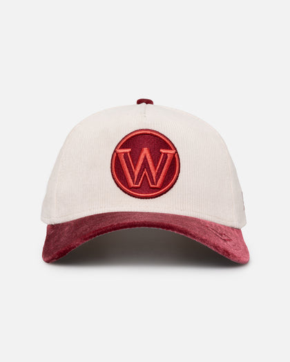 New Era Golden State Warriors 'Premium Corduroy Velvet' 9FORTY A-Frame Snapback Chrome White/Cardinal